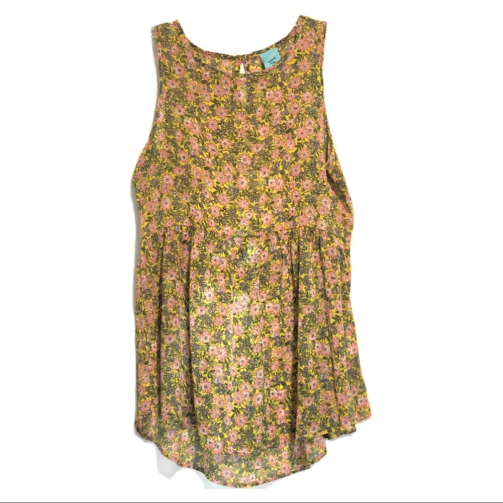 NWOT - H.I.P Sheer Floral Summer Mini Dress or Top